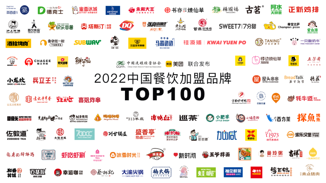 龙胜2022中国餐饮加盟品牌TOP100，看看有没有你的品牌